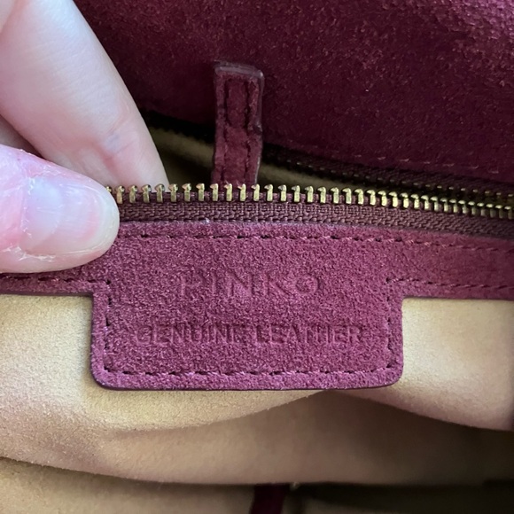 Pinko Maroon/Burgundy Hobo Bag With Dust Bag - Picture 4 of 10